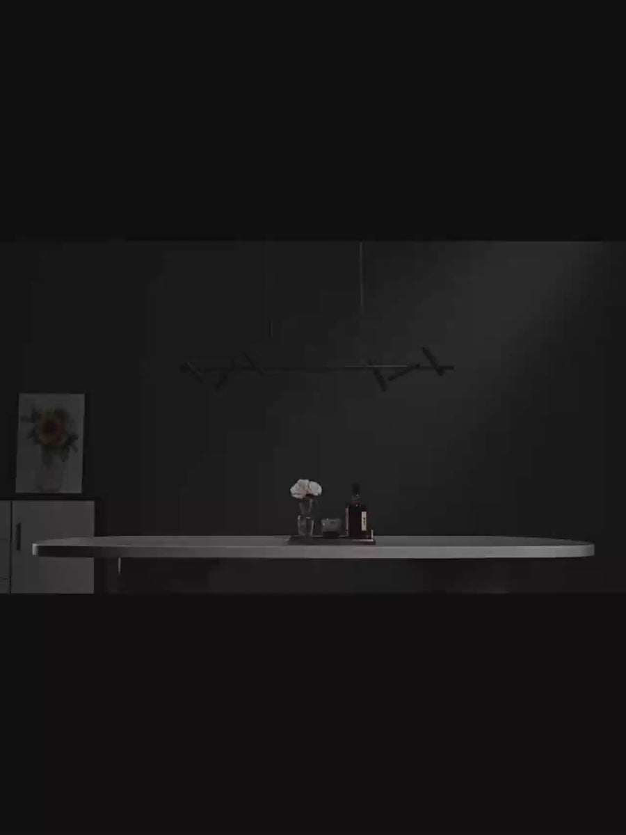 Harman LED lustr, 23W, 6 zdrojů, neutrální světlo, černý