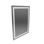 Obdélníkové LED zrcadlo, 45x60cm, RADIANTE Touch, Demister System, Stmívatelné