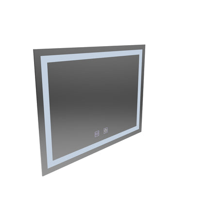 Obdélníkové LED zrcadlo, 80x60cm, RADIANTE Touch, Demister System, Stmívatelné