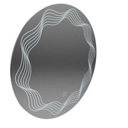 LED kulaté zrcadlo 60cm, Flusso Touch, Demister System, Stmívatelné