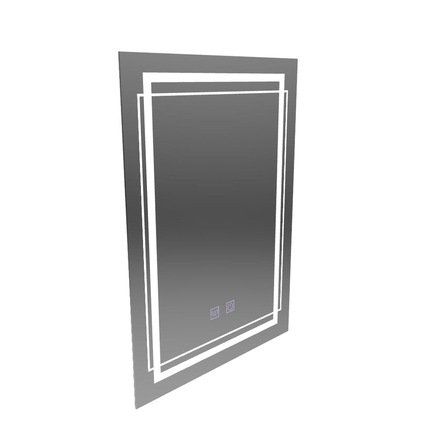 Obdélníkové LED zrcadlo, 50x70cm, KOVEN Touch, Demister System, Stmívatelné