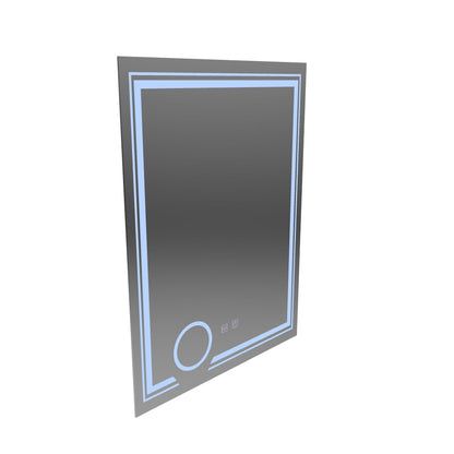 Obdélníkové LED zrcadlo, 60x80cm, CANTO Touch, Demister System, Stmívatelné