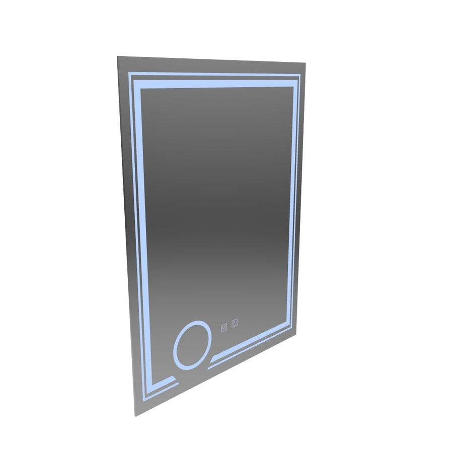 Obdélníkové LED zrcadlo, 60x80cm, CANTO Touch, Demister System, Stmívatelné