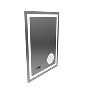 NIVERA LED Touch Mirror Odmlžovací systém, hodiny a teplota Kosmetická lupa 60x80 cm