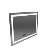 Obdélníkové LED zrcadlo, 80x60cm, Verite MotionGlow Marcello, Demister System, Hodiny & Teploměr, Stmívatelné