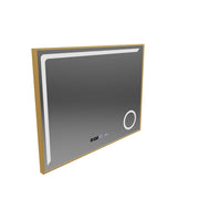 LED zrcadlový senzor MotionGlow Rosalia 80x60 cm Teplé/Studené/Neutrální světlo Stmívatelné Demister System Teploměr Hodiny Marcello Funghi Collection