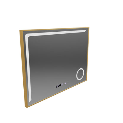 LED zrcadlový senzor MotionGlow Rosalia 80x60 cm Teplé/Studené/Neutrální světlo Stmívatelné Demister System Teploměr Hodiny Marcello Funghi Collection