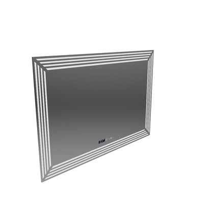 Obdélníkové LED zrcadlo, 120x80cm, Venezia Sensor MotionGlow Marcello, Demister System, Hodiny & Teploměr, Stmívatelné