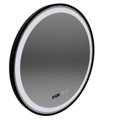 NOVARA LED Touch Mirror Demist System, Clock and Temperature 60 cm kartáčovaný černý rám