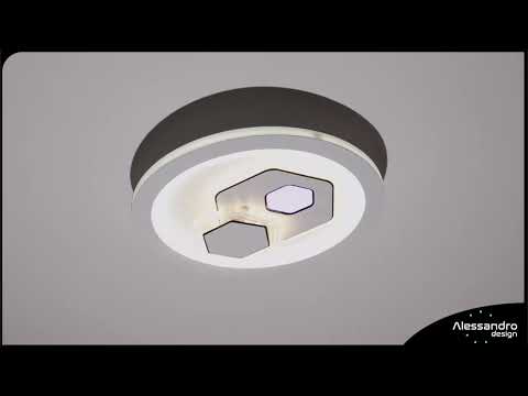 LED lustr KATHLEEN RGB 16W, Teplé/Neutrální světlo, Bílý