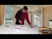 LED lustr s dálkovým ovládáním GLORIOSA 95W, 5 okvětních lístků, Studené/Teplé/Neutrální světlo, Stmívatelné, Bílá