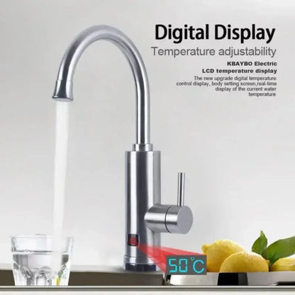 Okamžitá elektrická baterie pro horkou vodu, LCD displej, Chrome, LZ701SS Sanitární baterie Výchozí název Alessandro Design