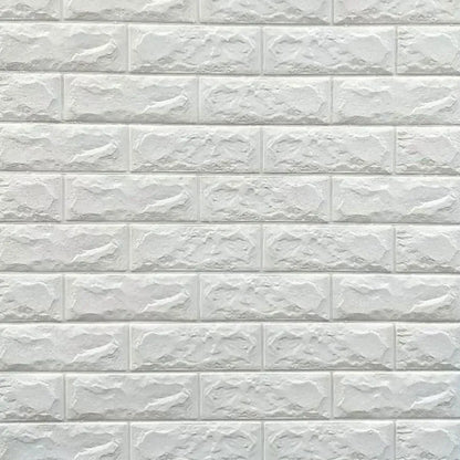 Sada 10x samolepicích 3D tapet Bílé cihly z měkké pěny, 70 cm x 77 cm x 2 mm 3D tapety Výchozí název Alessandro Design