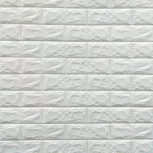 Sada 10x samolepicích 3D tapet Bílé cihly z měkké pěny, 70 cm x 77 cm x 2 mm 3D tapety Výchozí název Alessandro Design