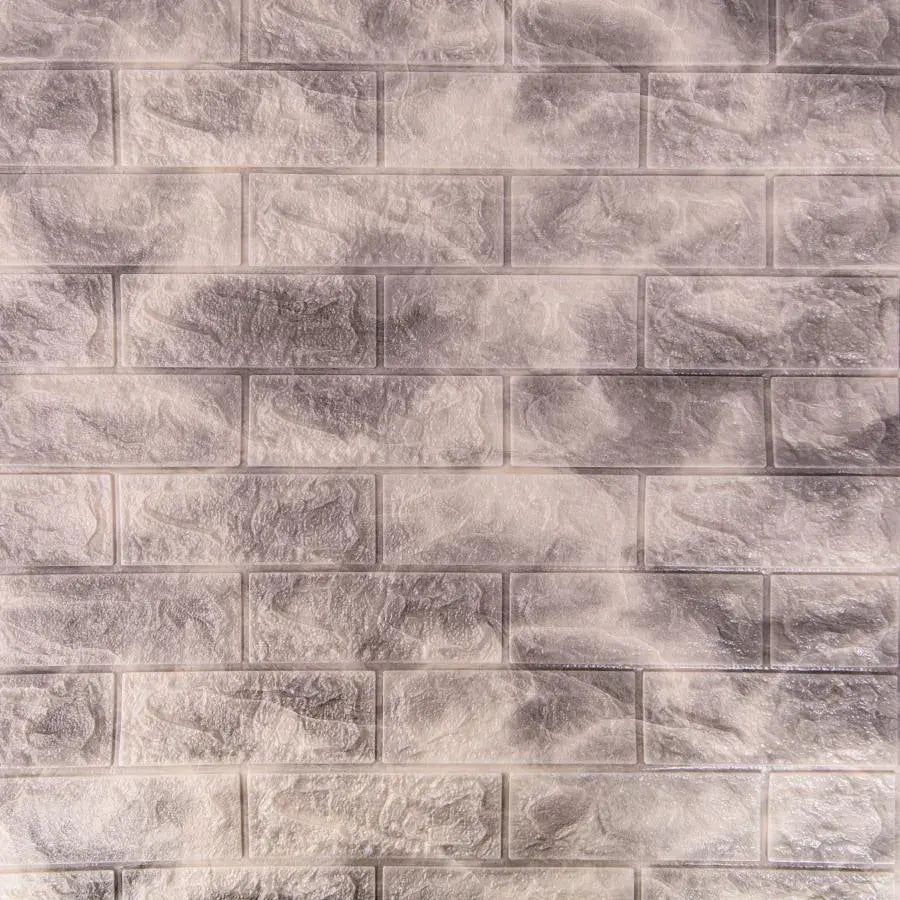 Sada 10x samolepicí 3D tapety Šedé měkké pěnové cihly, 77 cm x 70 cm x 6 mm 3D tapeta Výchozí název Alessandro Design