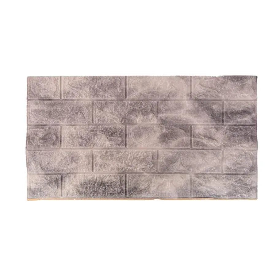 Sada 10x samolepicí 3D tapety Šedé měkké pěnové cihly, 77 cm x 70 cm x 6 mm 3D tapeta Výchozí název Alessandro Design