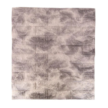 Sada 10x samolepicí 3D tapety Šedé měkké pěnové cihly, 77 cm x 70 cm x 6 mm 3D tapeta Výchozí název Alessandro Design