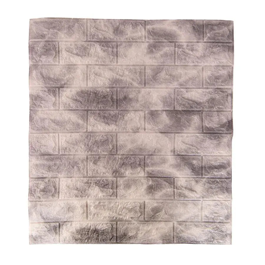 Sada 10x samolepicí 3D tapety Šedé měkké pěnové cihly, 77 cm x 70 cm x 6 mm 3D tapeta Výchozí název Alessandro Design