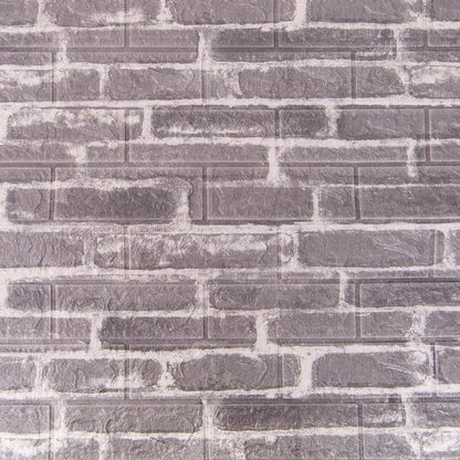 Sada 10x samolepicí 3D tapety Šedé měkké pěnové cihly, 77 cm x 70 cm x 6 mm 3D tapeta Výchozí název Alessandro Design