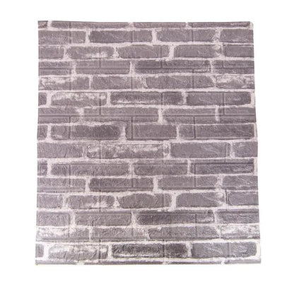 Sada 10x samolepicí 3D tapety Šedé měkké pěnové cihly, 77 cm x 70 cm x 6 mm 3D tapeta Výchozí název Alessandro Design
