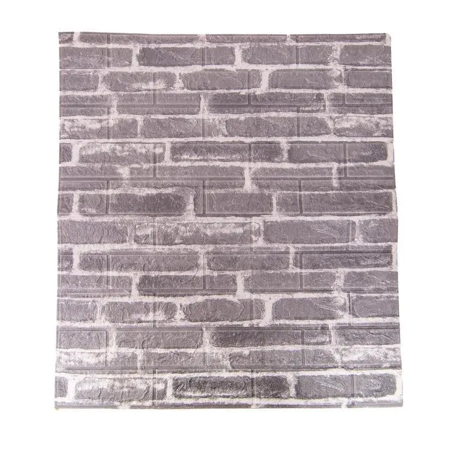 Sada 10x samolepicí 3D tapety Šedé měkké pěnové cihly, 77 cm x 70 cm x 6 mm 3D tapeta Výchozí název Alessandro Design