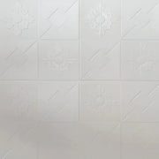 Sada 10x samolepicí 3D tapety z měkké pěny, 70cmx70cmx2mm, bílá 3D tapeta Výchozí název Alessandro Design