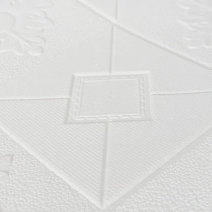Sada 10x samolepicí 3D tapety z měkké pěny, 70cmx70cmx2mm, bílá 3D tapeta Výchozí název Alessandro Design