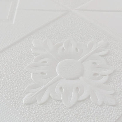 Sada 10x samolepicí 3D tapety z měkké pěny, 70cmx70cmx2mm, bílá 3D tapeta Výchozí název Alessandro Design