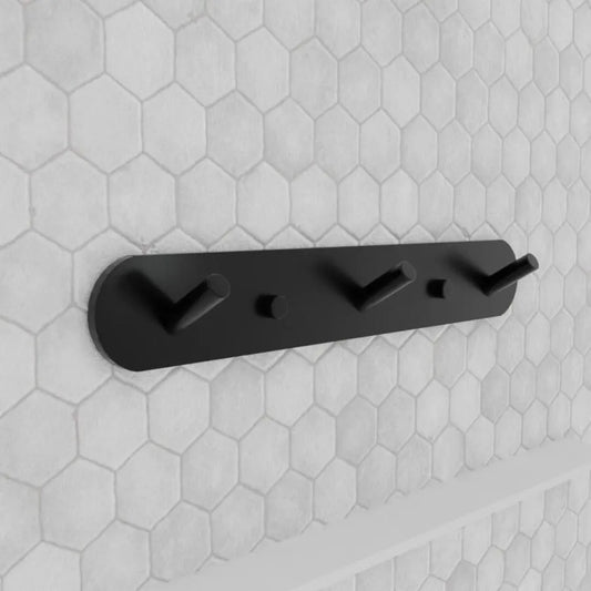Držák na ručník a koupelnové doplňky 20cm hliníková černá Výchozí název Alessandro Design