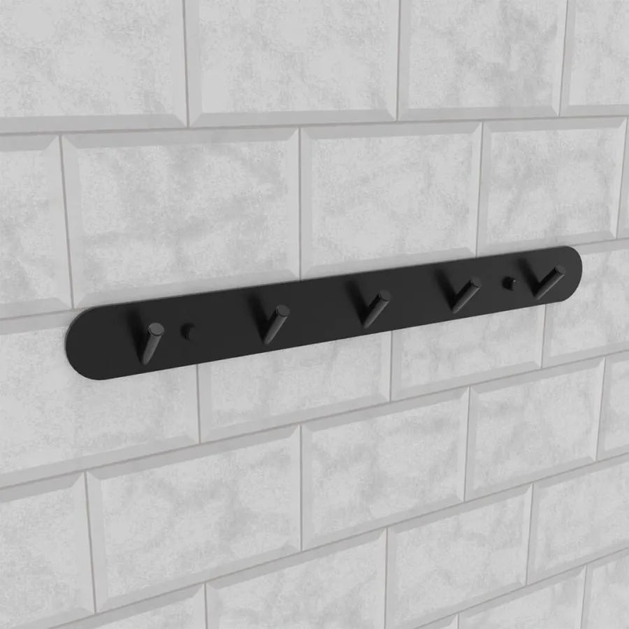Držák na ručník a koupelnové doplňky 37cm hliníková černá Výchozí název Alessandro Design