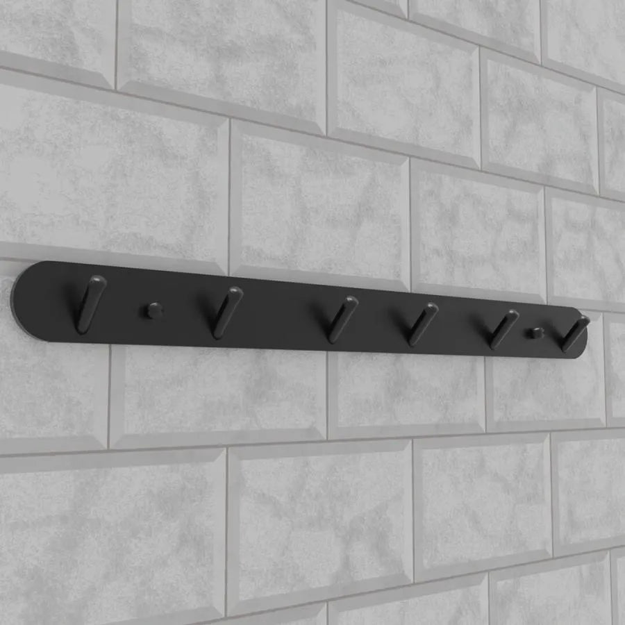 Držák na ručník a koupelnové doplňky 45cm hliníková černá Výchozí název Alessandro Design