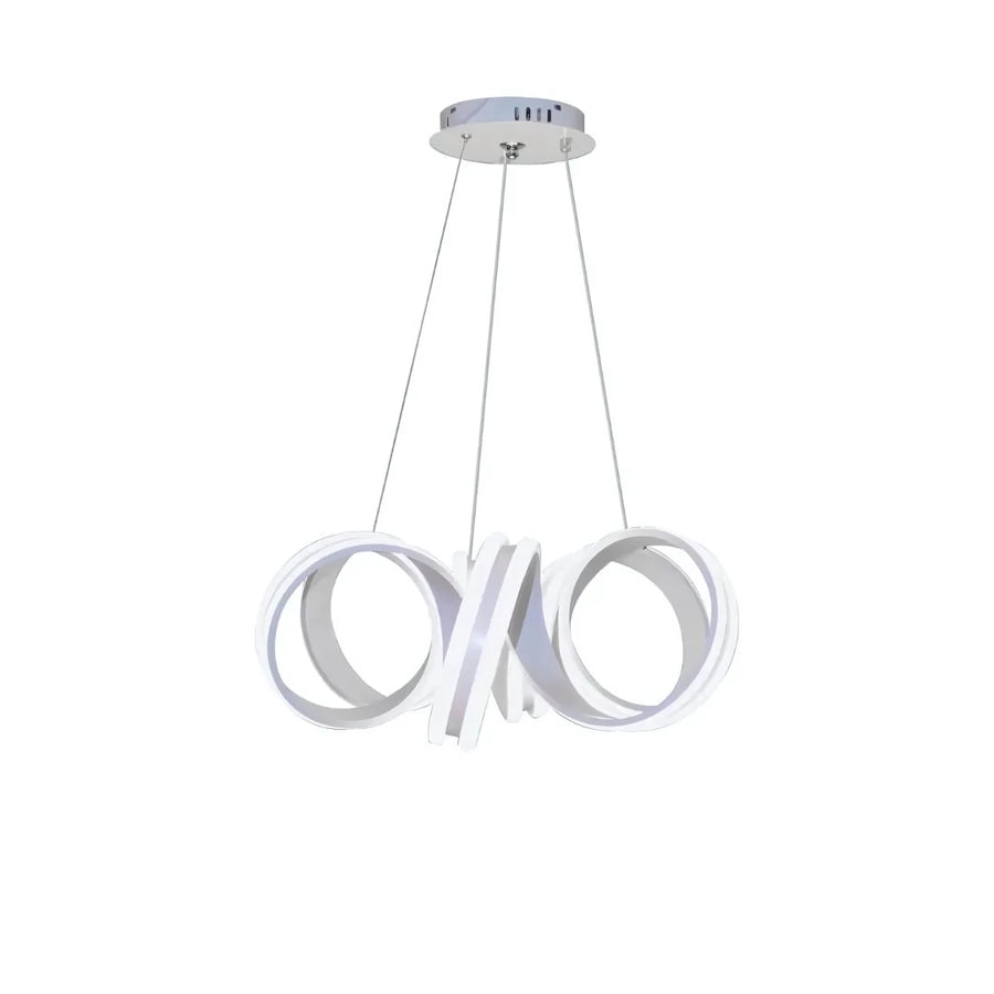 Závěsný LED lustr s dálkovým ovládáním INFINITY TWIST 180W, vlnité, studené/teplé/neutrální světlo, stmívatelné, bílé, výškově nastavitelné Moderní lustry Výchozí název Alessandro Design