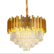 Křišťálový lustr BLOIS Eleganza, průměr 50 cm, 8x E14, lesklé zlato, nastavitelná výška Křišťálové lustry Výchozí název Alessandro Design
