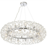 Křišťálový lustr MINUET 12x G9, průměr 60 cm, lesklý stříbrný, Nastavitelná výška Křišťálové lustry Výchozí název Alessandro Design