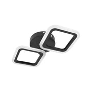 LED lustr PULSARIS 27W, 2 čtverce, studené/teplé/neutrální světlo, černé LED lustry Výchozí název Alessandro Design