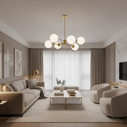 LOFT Lustr závěsný, 6x E27, zlatý