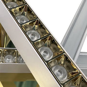 LED lustr s dálkovým ovládáním MAKOTO 144W, 6 prvků, lineární, studené/teplé/neutrální světlo, stmívatelné, zlatá bílá LED lustry s dálkovým ovládáním Výchozí název Alessandro Design